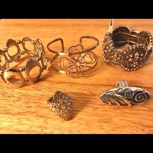 Group of silver plated costume jewelry
